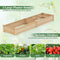 Coast Verhoogde Houten Tuinbak - 2 Bloembakken met Verdelers - Massief Dennenhout - 228 x 62 x 25 cm