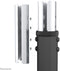 Neomounts Pro NMPRO-EPCONNECT verlengbuis koppelstuk - geschikt voor NMPRO-C series - zwart