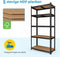 BRASQ Stellingkast Zwart - Set van 2 - Metalen Opbergrek - 180x90x40 cm - 5 lagen - 175 KG per plank (set van 2)