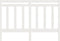 vidaXL - Hoofdbord - 156x4x100 - cm - massief - grenenhout - wit