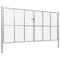 vidaXL - Poort - 415x225 - cm - gegalvaniseerd - staal - zilverkleurig