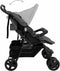 vidaXL - Tweelingkinderwagen - staal - donkergrijs
