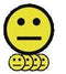 Smit Visual - Magneet smiley 50mm emotie neutraal geel 5 stuks