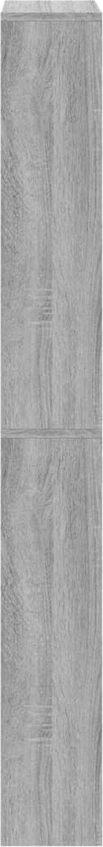 vidaXL Schoenenkast met spiegel 4-laags 63x17x134 cm grijs sonoma
