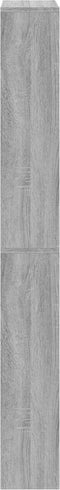 vidaXL Schoenenkast met spiegel 4-laags 63x17x134 cm grijs sonoma