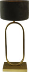 Ronde lampenkap - 25x25x18 - Zwart/goud - Velvet