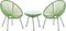 ACAPULCO II - Bistroset voor 2 - Groen - PE rotan