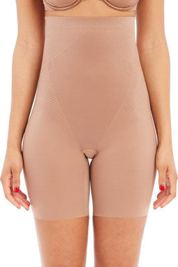 Spanx Thinstincts 2.0 - High Waisted Mid Thigh Short - Maat M - Beige