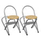 vidaXL - Ontbijttafelset - met - twee - stoelen - (inklapbaar)
