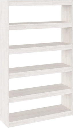 vidaXL - Boekenkast/kamerscherm - 100x30x167,5 - cm - massief - grenenhout - wit