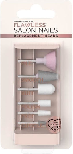 Accessoires voor manicure en pedicure - FLAWLESS FINISH - Vlekkeloze nagels - Set van 6 vervangende koppen