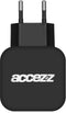 Accezz 2X USB A Oplader Adapter - 20 Watt - Charger Lader - Zwart