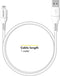 Accezz Geschikt voor Lightning naar USB A Kabel - 1 meter - Snellader & Datasynchronisatie - Oplaadkabel geschikt voor iPhone 11/12/13/14 - Wit