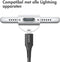 Accezz Geschikt voor Lightning naar USB C Kabel - 1 meter - Snellader & Datasynchronisatie - Oplaadkabel geschikt voor iPhone 11/12/13/14 - Zwart