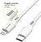 Accezz Geschikt voor Lightning naar USB C Kabel - 2 meter - Snellader & Datasynchronisatie - Oplaadkabel geschikt voor iPhone 11/12/13/14 - Wit