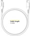 Accezz Geschikt voor Lightning naar USB C Kabel - 2 meter - Snellader & Datasynchronisatie - Oplaadkabel geschikt voor iPhone 11/12/13/14 - Wit