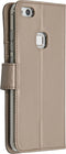 Accezz Hoesje Geschikt voor Huawei P10 Lite Hoesje Met Pasjeshouder - Accezz Wallet Softcase Bookcase - goud
