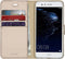 Accezz Hoesje Geschikt voor Huawei P10 Lite Hoesje Met Pasjeshouder - Accezz Wallet Softcase Bookcase - goud