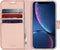 Accezz Hoesje Geschikt voor iPhone 11 Hoesje Met Pasjeshouder - Accezz Wallet Softcase Bookcase - Roze