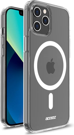 Accezz Hoesje Geschikt voor iPhone 12 Pro / 12 Hoesje - Accezz Clear Backcover Geschikt voor MagSafe - Transparant