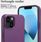 Accezz Hoesje Geschikt voor iPhone 13 Hoesje - Accezz Geschikt voor MagSafe Leather Backcover - paars