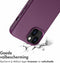 Accezz Hoesje Geschikt voor iPhone 13 Hoesje - Accezz Geschikt voor MagSafe Leather Backcover - paars