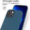 Accezz Hoesje Geschikt voor iPhone 13 Mini Hoesje - Accezz Leather Backcover Geschikt voor MagSafe - Donkerblauw