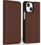 Accezz Hoesje Geschikt voor iPhone 13 Mini Hoesje Met Pasjeshouder - Accezz Premium Leather Slim Bookcase - Bruin