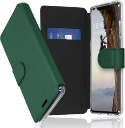 Accezz Hoesje Geschikt voor iPhone 13 Pro Hoesje Met Pasjeshouder - Accezz Xtreme Wallet Bookcase - Donkergroen