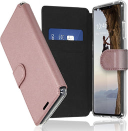 Accezz Hoesje Geschikt voor iPhone 13 Pro Hoesje Met Pasjeshouder - Accezz Xtreme Wallet Bookcase - Rosé Goud