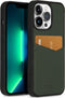 Accezz Hoesje Geschikt voor iPhone 13 Pro Hoesje Met Pasjeshouder - Accezz Premium Leather Card Slot Backcover - Groen