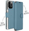 Accezz Hoesje Geschikt voor iPhone 13 Pro Hoesje Met Pasjeshouder - Accezz Xtreme Wallet Bookcase - Lichtblauw