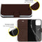 Accezz Hoesje Geschikt voor iPhone 13 Pro Hoesje Met Pasjeshouder - Accezz Wallet Softcase Bookcase - Bruin