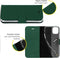 Accezz Hoesje Geschikt voor iPhone 13 Pro Hoesje Met Pasjeshouder - Accezz Wallet Softcase Bookcase - Groen