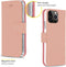 Accezz Hoesje Geschikt voor iPhone 13 Pro Hoesje Met Pasjeshouder - Accezz Wallet Softcase Bookcase - Rosé Goud