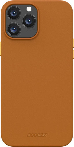 Accezz Hoesje Geschikt voor iPhone 13 Pro Max Hoesje - Accezz Leather Backcover Geschikt voor MagSafe - Bruin
