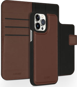 Accezz Hoesje Geschikt voor iPhone 13 Pro Max Hoesje Met Pasjeshouder - Accezz Premium Leather 2 in 1 Wallet Bookcase - Bruin