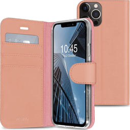 Accezz Hoesje Geschikt voor iPhone 13 Pro Max Hoesje Met Pasjeshouder - Accezz Wallet Softcase Bookcase - Rosé Goud