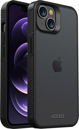 Accezz Hoesje Geschikt voor iPhone 14 Hoesje - Accezz Rugged Frosted Backcover - Zwart