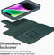 Accezz Hoesje Geschikt voor iPhone 14 Hoesje Met Pasjeshouder - Accezz Leather Bookcase 2-in-1 Geschikt voor MagSafe - donkergroen