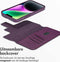 Accezz Hoesje Geschikt voor iPhone 14 Hoesje Met Pasjeshouder - Accezz Leather Bookcase 2-in-1 Geschikt voor MagSafe - paars