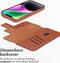 Accezz Hoesje Geschikt voor iPhone 14 Hoesje Met Pasjeshouder - Accezz Leather Bookcase 2-in-1 Geschikt voor MagSafe - bruin