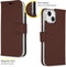 Accezz Hoesje Geschikt voor iPhone 14 Hoesje Met Pasjeshouder - Accezz Wallet Softcase Bookcase - Bruin