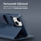Accezz Hoesje Geschikt voor iPhone 14 Hoesje Met Pasjeshouder - Accezz Leather Bookcase 2-in-1 Geschikt voor MagSafe - donkerblauw