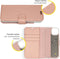 Accezz Hoesje Geschikt voor iPhone 14 Hoesje Met Pasjeshouder - Accezz Wallet Softcase Bookcase - Rosé Goud