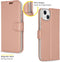 Accezz Hoesje Geschikt voor iPhone 14 Plus Hoesje Met Pasjeshouder - Accezz Wallet Softcase Bookcase - Rosé Goud