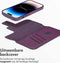Accezz Hoesje Geschikt voor iPhone 14 Pro Hoesje Met Pasjeshouder - Accezz Leather Bookcase 2-in-1 Geschikt voor MagSafe - paars