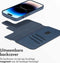 Accezz Hoesje Geschikt voor iPhone 14 Pro Hoesje Met Pasjeshouder - Accezz Leather Bookcase 2-in-1 Geschikt voor MagSafe - donkerblauw