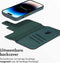 Accezz Hoesje Geschikt voor iPhone 14 Pro Hoesje Met Pasjeshouder - Accezz Leather Bookcase 2-in-1 Geschikt voor MagSafe - donkergroen