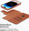Accezz Hoesje Geschikt voor iPhone 14 Pro Hoesje Met Pasjeshouder - Accezz Leather Bookcase 2-in-1 Geschikt voor MagSafe - bruin